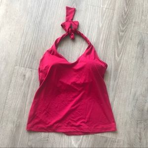 Gently Worn. Red Halter Activewear Top Size L